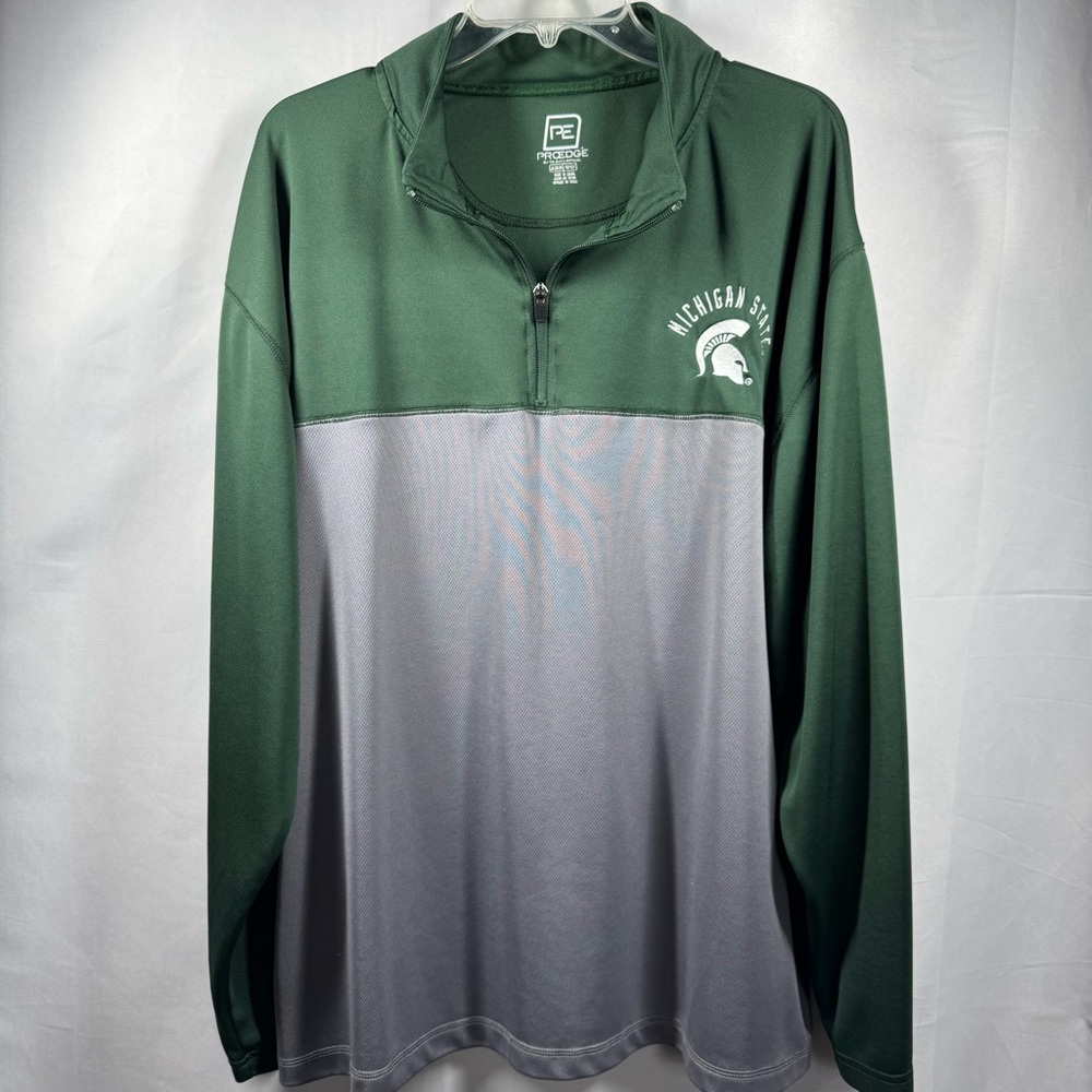 Michigan State‎ Proedge Men’s 2XL Green and Gray Quarter-Zip Pullover